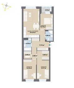 Квартира 94,3 м², 3-комнатная - изображение 1
