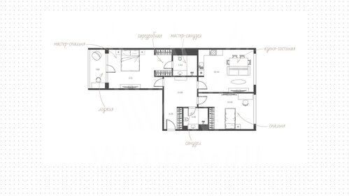 Квартира 100 м², 2-комнатная - изображение 4