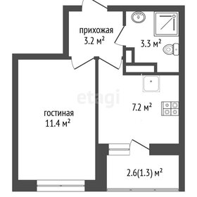 Квартира 26,4 м², 1-комнатная - изображение 1