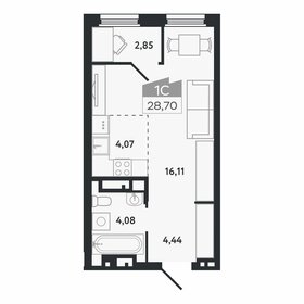 Квартира 28,7 м², студия - изображение 1