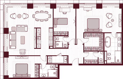 Квартира 161,4 м², 4-комнатная - изображение 1