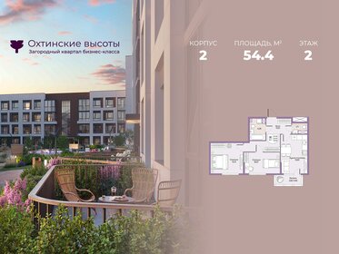 Квартира 54,4 м², 2-комнатная - изображение 1