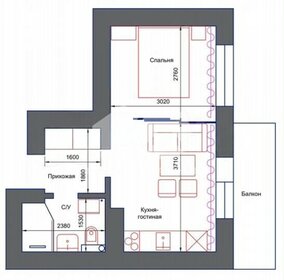 Квартира 26 м², студия - изображение 1
