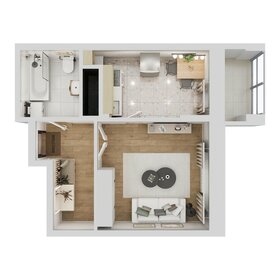 Квартира 34,6 м², 1-комнатная - изображение 2