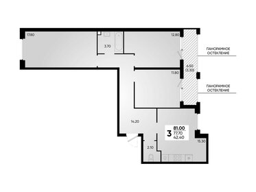 Квартира 81 м², 3-комнатная - изображение 1