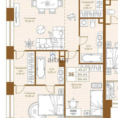 Квартира 84,5 м², 3-комнатная - изображение 1