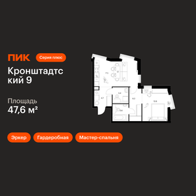 Квартира 47,6 м², 1-комнатная - изображение 1