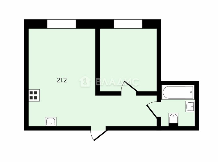 44,4 м², 1-комнатная квартира 17 800 000 ₽ - изображение 51