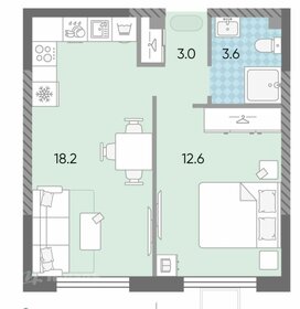 Квартира 37,4 м², 2-комнатная - изображение 3