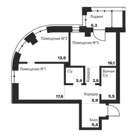 Квартира 70,3 м², 2-комнатные - изображение 3
