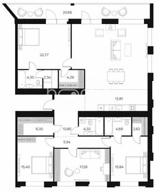 Квартира 174 м², 5-комнатная - изображение 1
