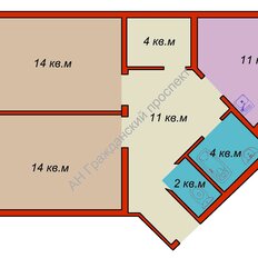 Квартира 60,6 м², 2-комнатная - изображение 2