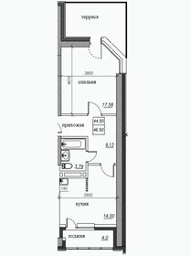 Квартира 44 м², 1-комнатная - изображение 2