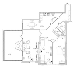 Квартира 160 м², 3-комнатная - изображение 2