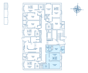 Квартира 54,9 м², 2-комнатная - изображение 2