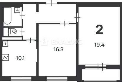 Квартира 59,5 м², 2-комнатная - изображение 3