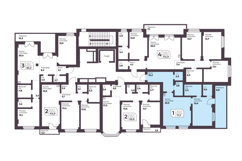 40,9 м², 1-комнатная квартира 6 584 900 ₽ - изображение 40