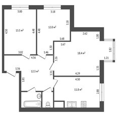 Квартира 72,1 м², 3-комнатная - изображение 2