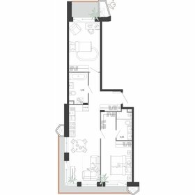 Квартира 73,5 м², 2-комнатная - изображение 1