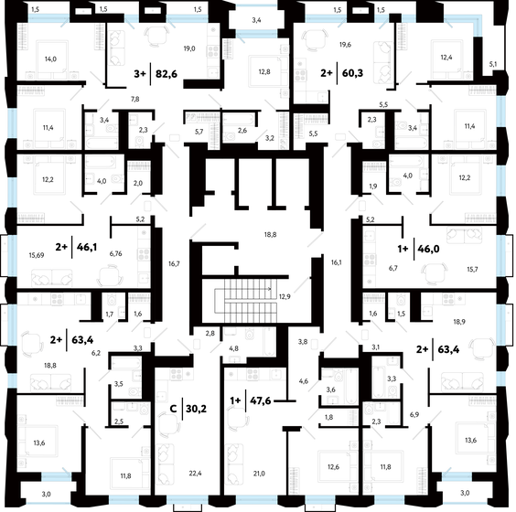 28,9 м², квартира-студия 6 000 000 ₽ - изображение 31
