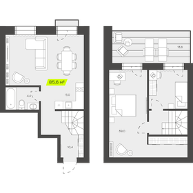 Квартира 85,6 м², 3-комнатная - изображение 1