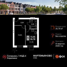 Квартира 35,8 м², 1-комнатная - изображение 1