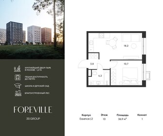Квартира 36,9 м², 1-комнатная - изображение 1