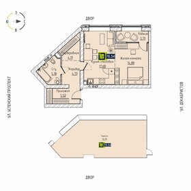 Квартира 76,5 м², 1-комнатная - изображение 1
