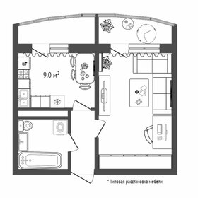 Квартира 38 м², 1-комнатная - изображение 1