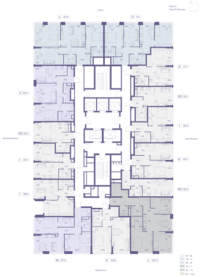 96,2 м², 3-комнатные апартаменты 84 496 000 ₽ - изображение 118