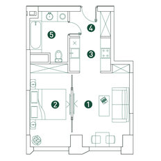 Квартира 40,7 м², 2-комнатная - изображение 3