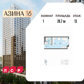 Квартира 28,7 м², студия - изображение 1