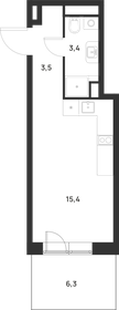 Квартира 24,2 м², студия - изображение 1