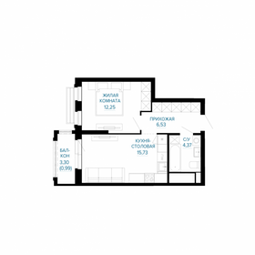 Квартира 39,9 м², 1-комнатная - изображение 1