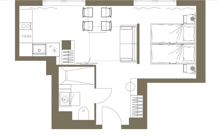 Квартира 30 м², студия - изображение 1
