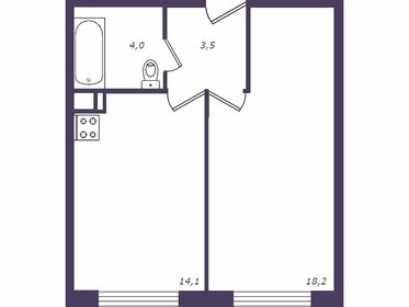 Квартира 39,8 м², 1-комнатная - изображение 1