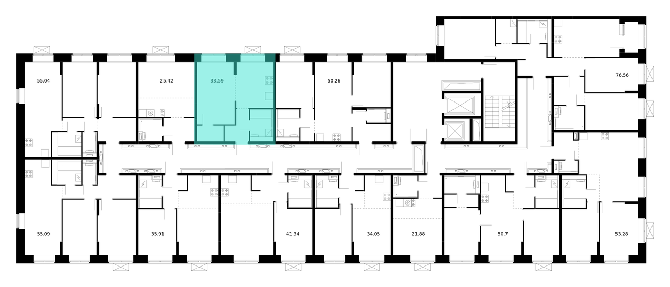 40,5 м², 1-комнатная квартира 6 300 000 ₽ - изображение 87