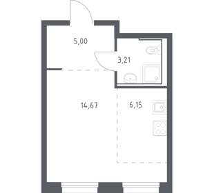 Квартира 29 м², студия - изображение 1