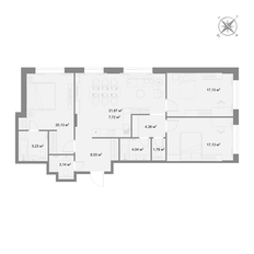 Квартира 109,4 м², 4-комнатная - изображение 3