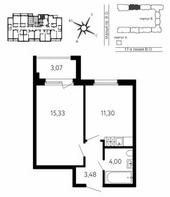 Квартира 34,1 м², 1-комнатная - изображение 1