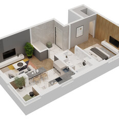 Квартира 49,2 м², 1-комнатная - изображение 3
