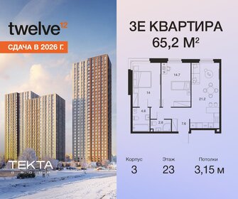 Квартира 65,2 м², 3-комнатная - изображение 1