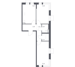 Квартира 57,4 м², 2-комнатная - изображение 1