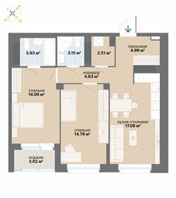 Квартира 68,4 м², 2-комнатная - изображение 1