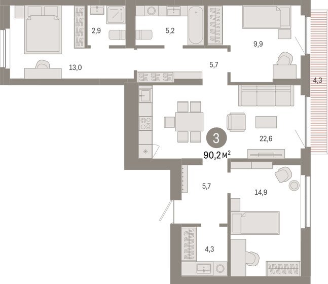 27,4 м², 1-комнатная квартира 7 680 000 ₽ - изображение 117