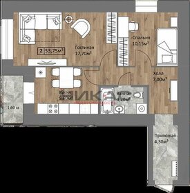 Квартира 53,9 м², 2-комнатная - изображение 1