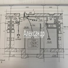 Квартира 54 м², 2-комнатная - изображение 2