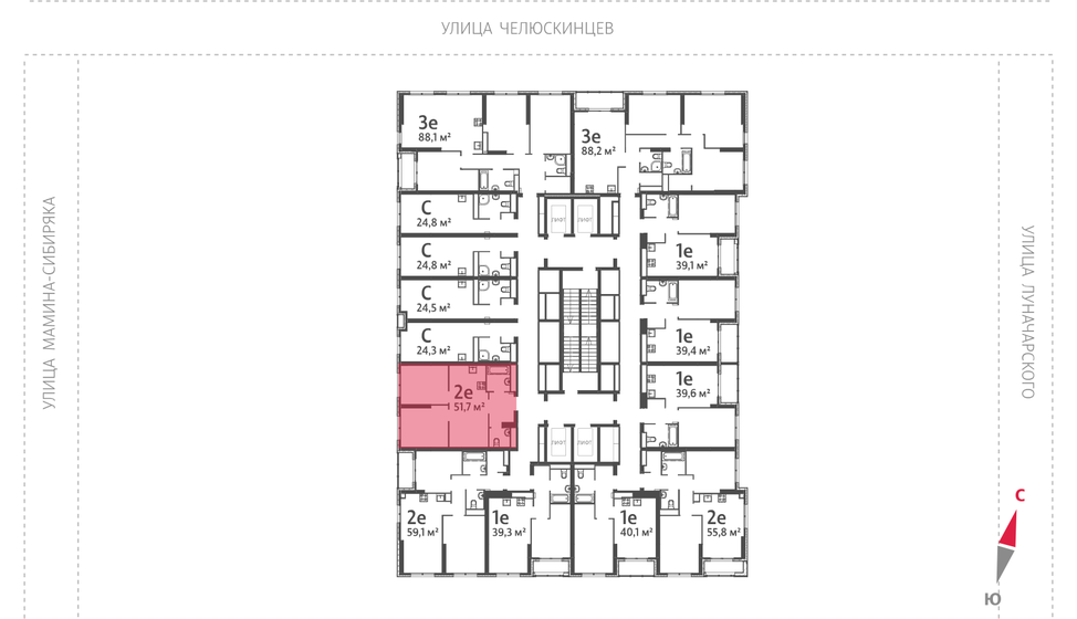 51,7 м², 2-комнатная квартира 10 588 160 ₽ - изображение 7