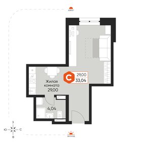 Квартира 33 м², студия - изображение 2