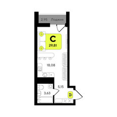 Квартира 29,8 м², студия - изображение 2